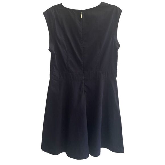 New Draper James Navy Blue Sleeveless Dress Women’s Size 12 Large Teacher - Picture 4 of 4